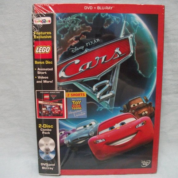 Toys R Us Version-Cars 2 Dvd with Blu-ray-Exclusive Lego Bonus Disc-New-Sealed - Picture 1 of 2